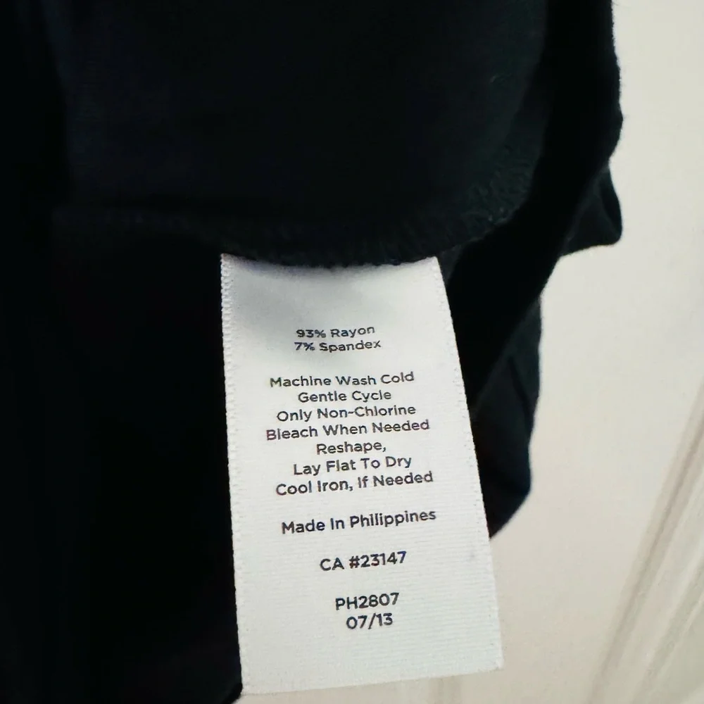 Talbots Elegant Black Drape Neck Blouse - Picture 4 of 5